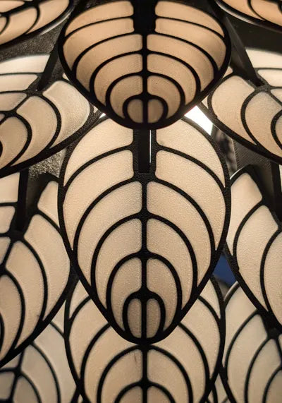 Mandala Petal Bloom Pendant Light – Gold Beige / Mandala Yaprak Çiçeği Sarkıt Lamba – Altın Bej