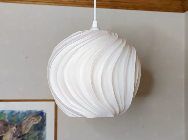 Nautilus Swirl Pendant Light – White / Nautilya Girdabı Sarkıt Lamba – Beyaz
