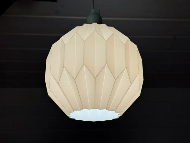 Facet Orb Glow Pendant Light – Beige / Faset Küre Işığı Sarkıt Lamba – Bej