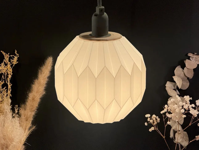 Facet Orb Glow Pendant Light – Beige / Faset Küre Işığı Sarkıt Lamba – Bej