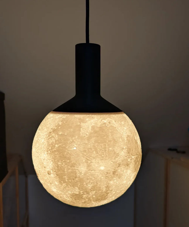 Lunar Eclipse Glow Pendant Light – Moon Sphere / Ay Tutulması Parıltısı Sarkıt Lamba – Ay Küresi