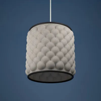 Quilted Whisper Pendant Light – White / Kabarık Fısıltı Sarkıt Lamba – Beyaz