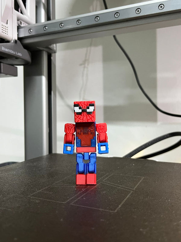 3D Minecraft Örümcek Adam